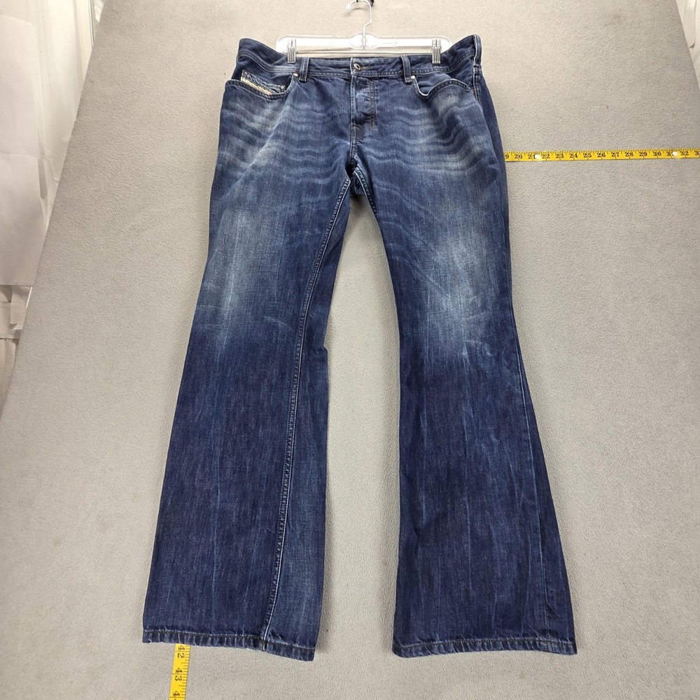 Diesel Jeans Mens 36x30 Blue Zatiny Regular Bootcut Medium Wash Button Fly R831Q